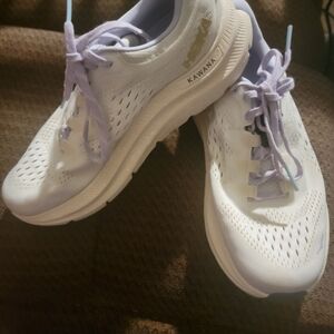 HOKA KAWANA 2 Cream and Purple WOMEN'S Running Shoes